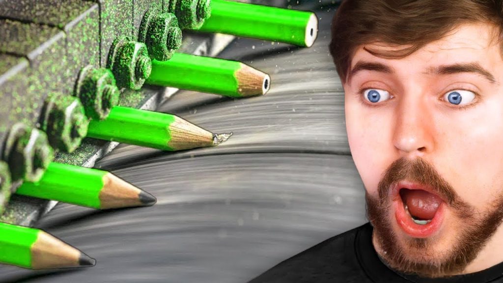 A thumbnail design featuring Mr Beast appearing shocked